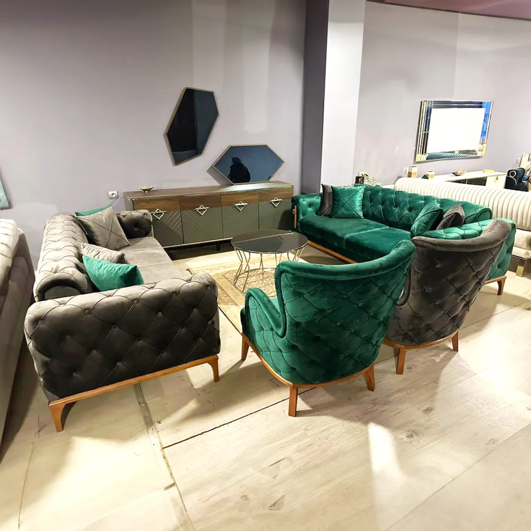 Yeşil Siyah Full Salon Takımı